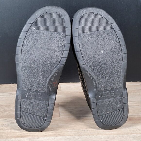 SAS Bout Time Shoes Mens Sz 14 Wide Black Leather Pinch Toe Walking Made in USA - Picture 5 of 7